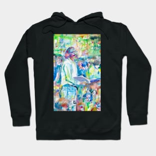 ALLEN GINSBERG reading at the park - watercolor painting Hoodie